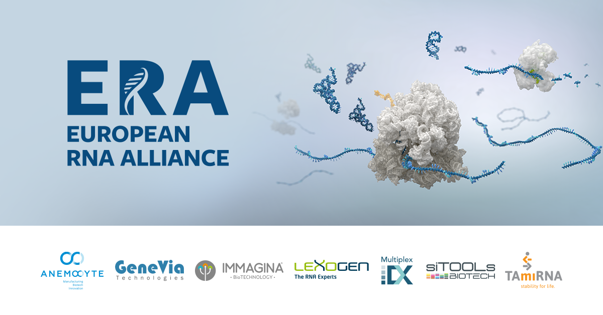 European RNA Alliance press release banner with the logos of the seven founding member companies